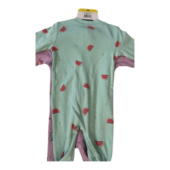 ♥️Pekkle♥️2 Pack Girl Infant pajamas size 6 months - Picture 5 of 8